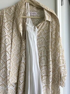 Sundress Florine Gold Eyelet with underslip Size XS